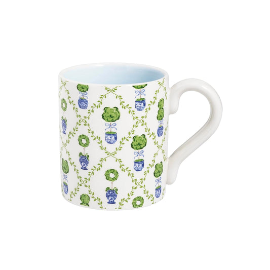 Mud Pie Drinking Cup, 15 Ounces, Topiary Pattern