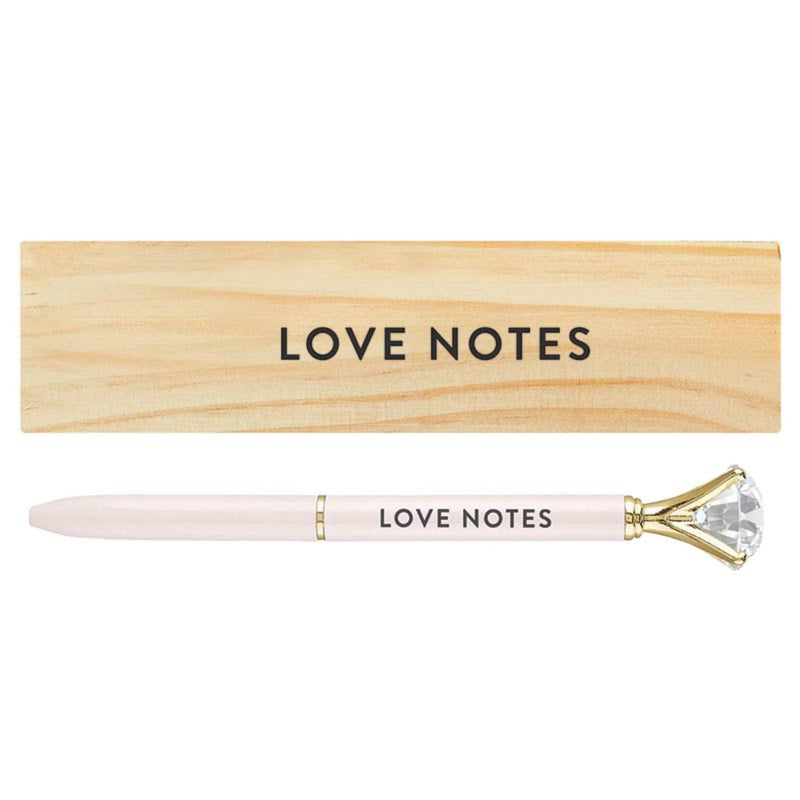 Santa Barbara Design Studio Wedding Gifts Gem Refillable Pen Wood Boxed Gift Set, 1-Piece, Love Notes