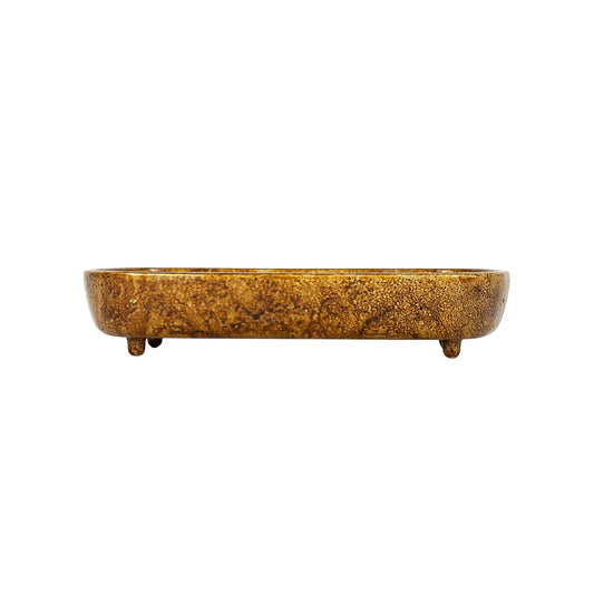 Foreside Home and Garden Tray, 10" x 5" x 2.2", Brass