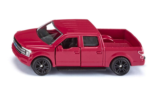 Siku 1535, Ford F150, Red, Metal/Plastic, Rubber Tyres, Toy car for Children, Opening Doors