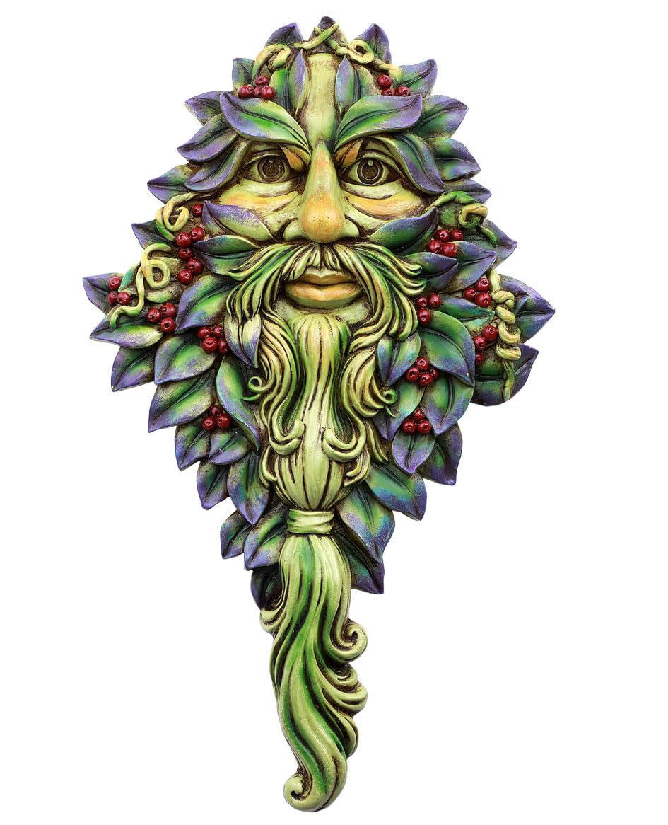 Pacific Trading Giftware Greenman Face Resin Figurine Wall Plaque