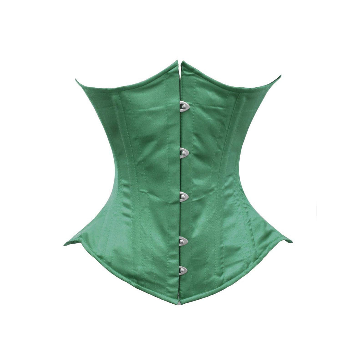 luvsecretlingerie Corset, X-Small, Dark Green Satin (Normal Torso-fit Well for 1