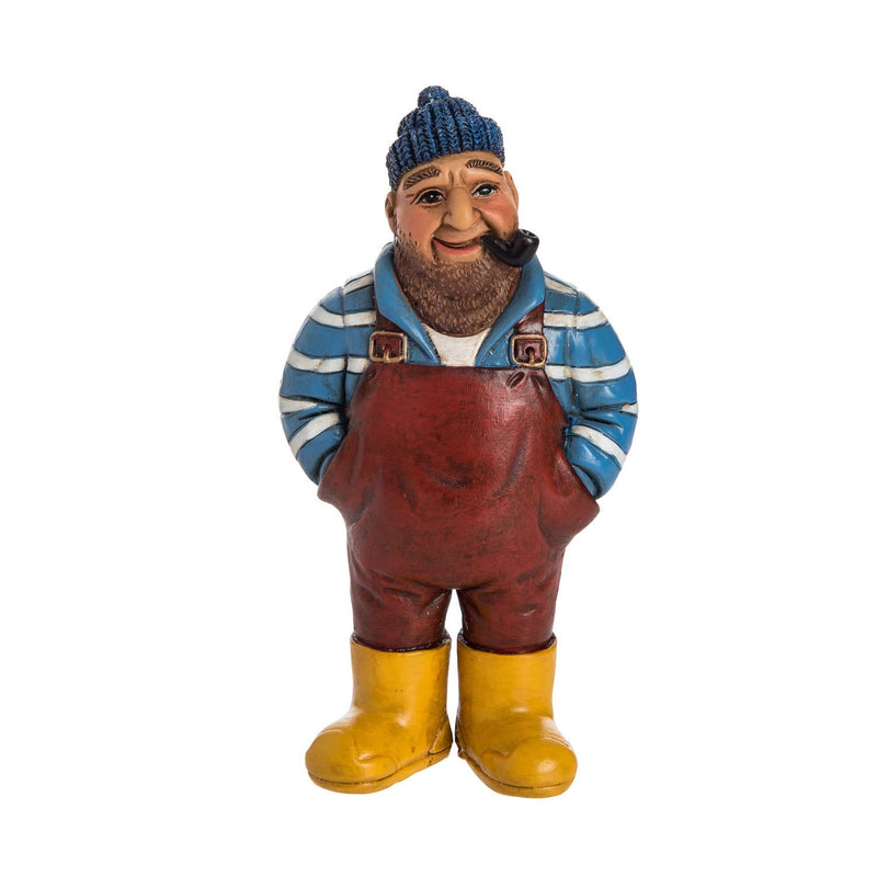 Beachcombers Resin Fisherman with Pipe Figure, 5.1"