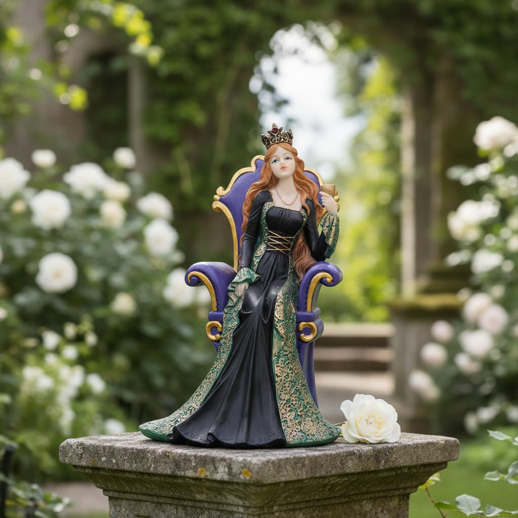 Comfy Hour Irish Princess Collection 7 Irish Princess Queen Green Dress On The Throne Resin Figurine for St. Patricks Day and Everyday Collection