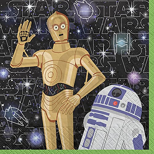 Amscan 502702 Star Wars Galaxy Beverage Napkins