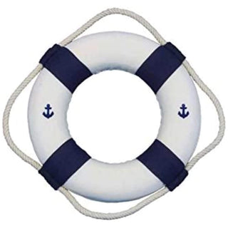 Handcrafted Nautical Decor Hanging Ornament, 6" L x 1" W x 6" H, White
