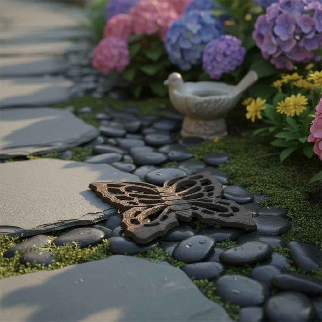 Comfy Hour Cast Iron Garden Stepping Stone - Butterfly
