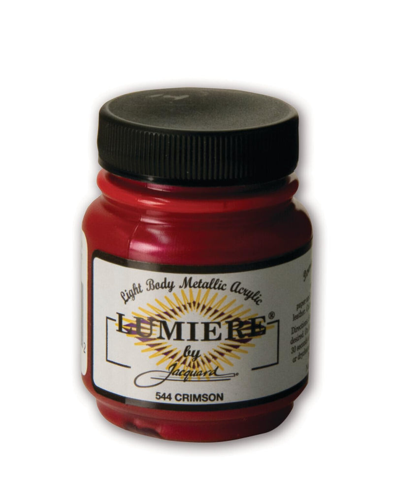 Jacquard Lumiere Metallic and Pearlescent Paint 2.25 Oz, 544 Crimson