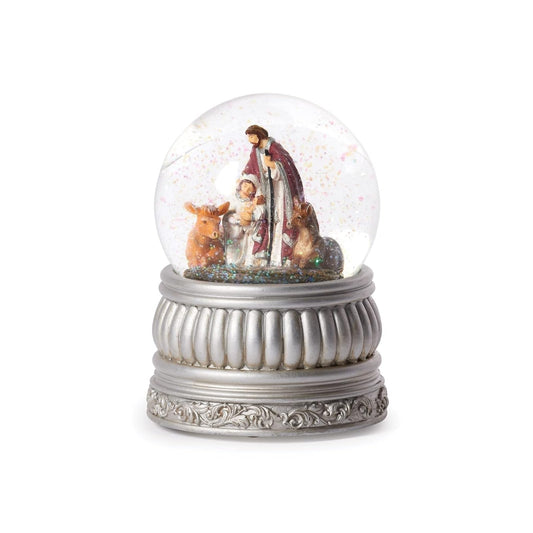 Roman Snow Globe, White and Red, Classic