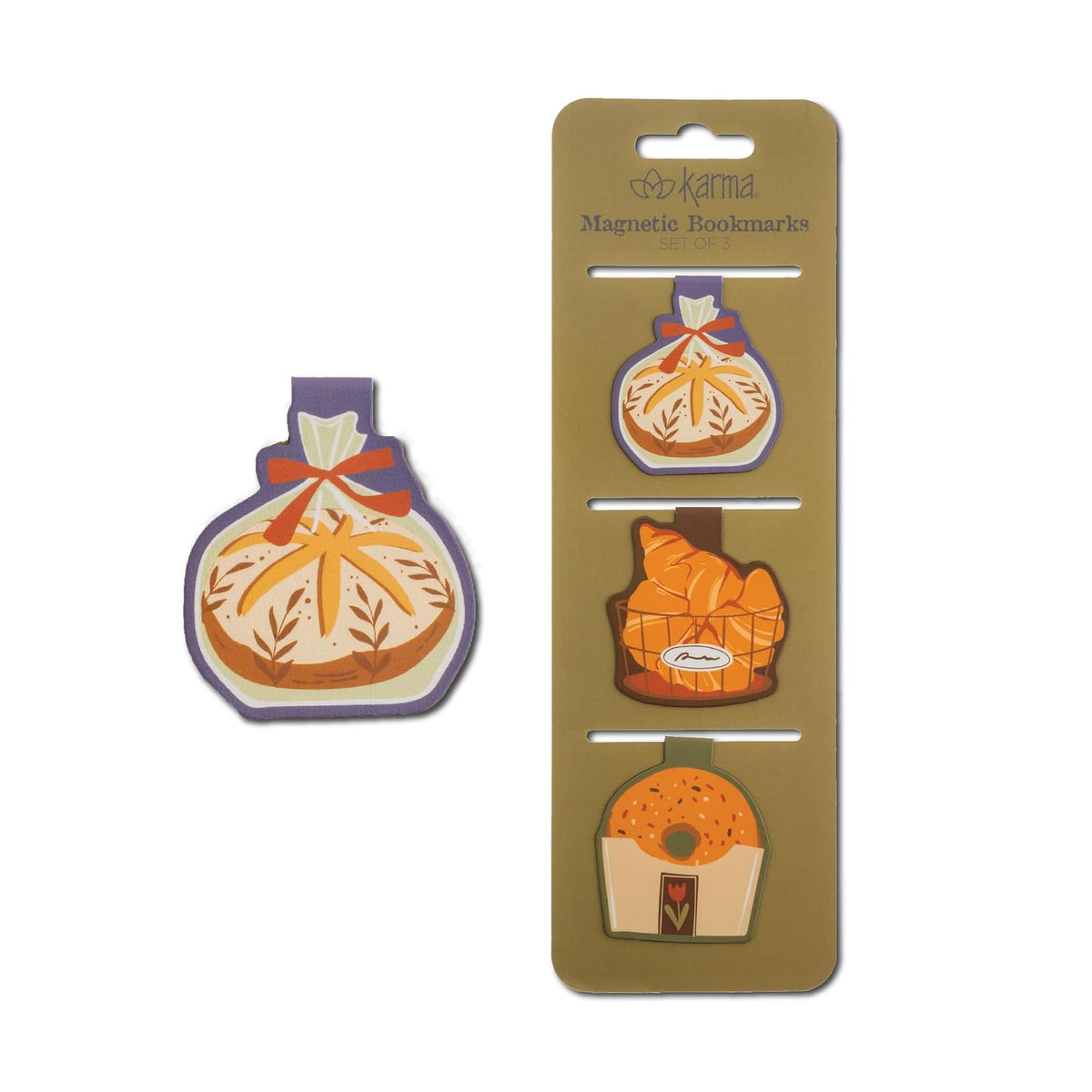 Karma Bookmark, Set of 3, Bread