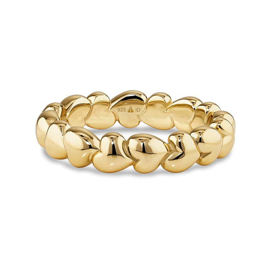 DEVATA Ring, 7, Gold Plated/Sweet Heart LVC2611