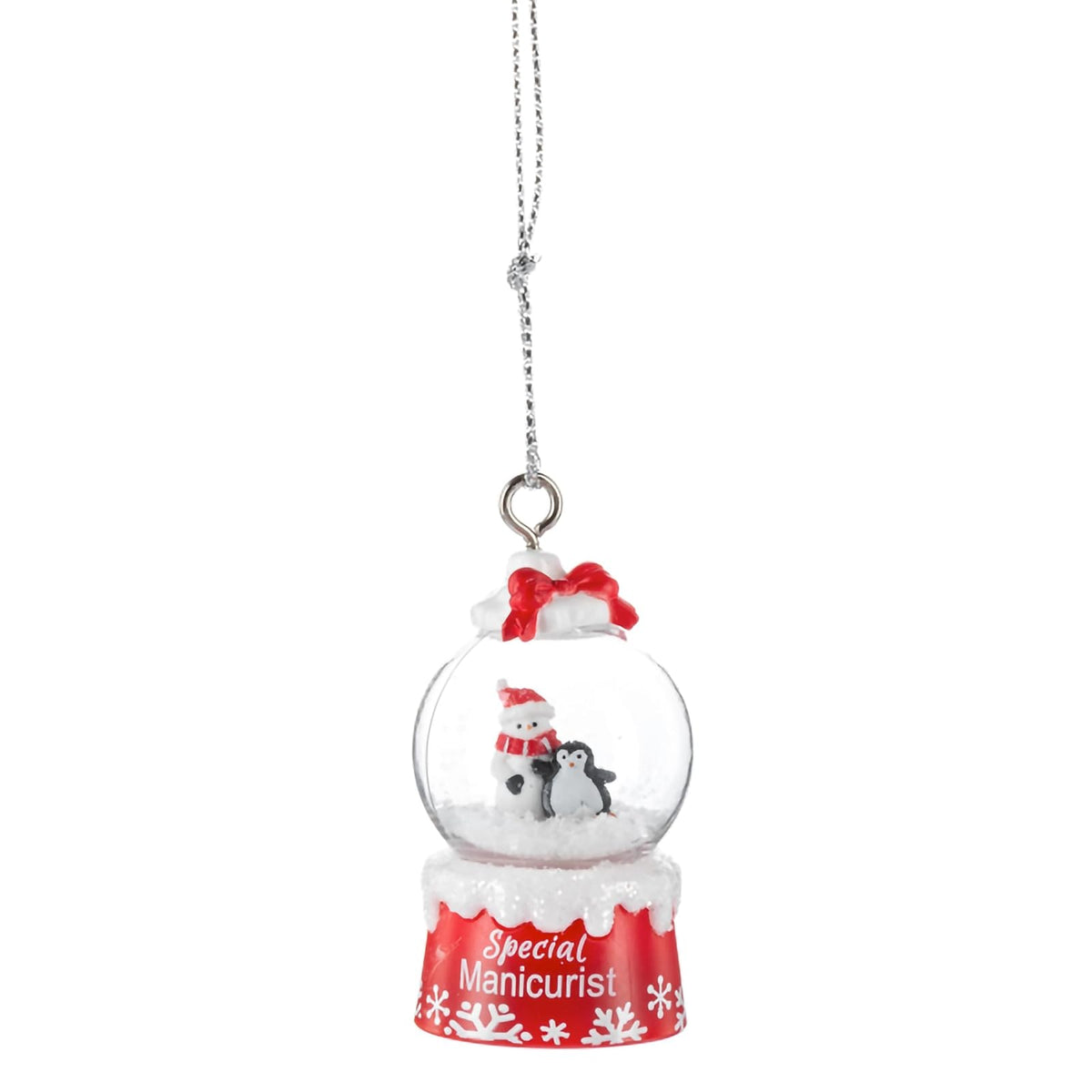 Ganz Hanging Ornament, 2.5 Inch, Red and White