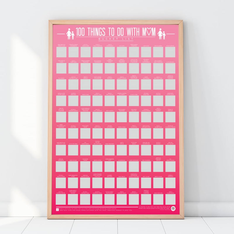 Gift Republic 100 Things To Do With Mom Scratch Off Activity Poster