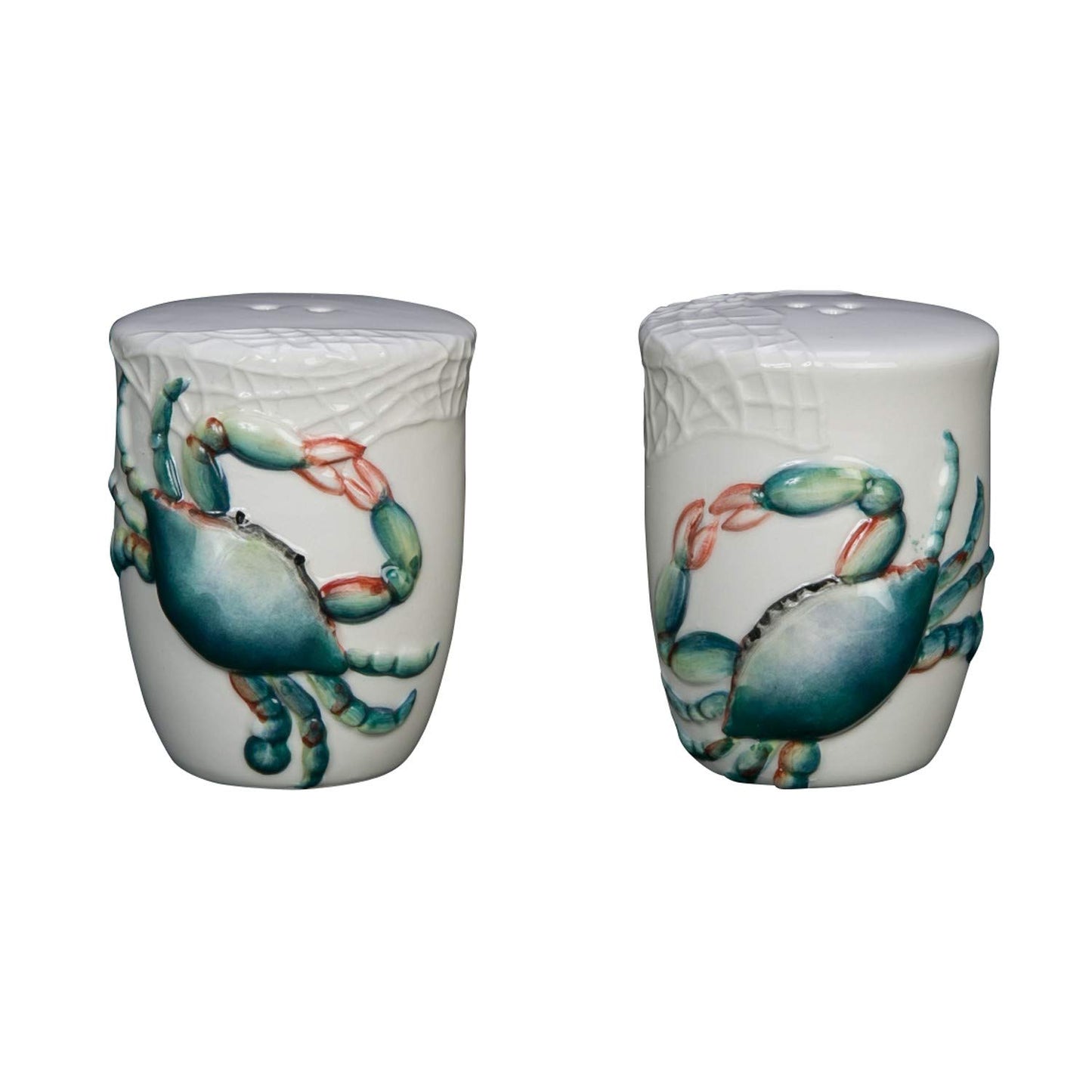 Beachcombers Blue Crab Design Salt & Pepper Shaker Set