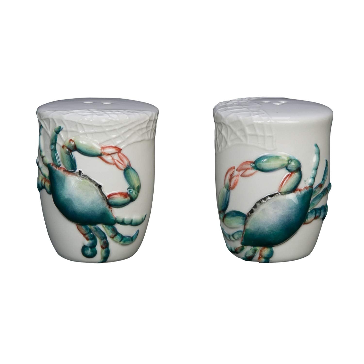 Beachcombers Blue Crab Design Salt & Pepper Shaker Set
