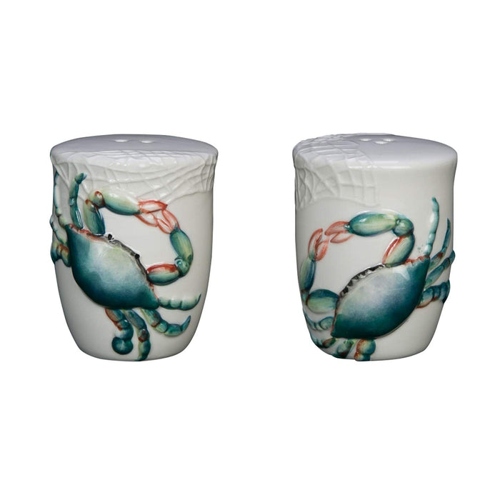 Beachcombers Blue Crab Design Salt & Pepper Shaker Set