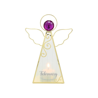 Pavilion Gift Company Candle Holder, 4.5", Gold, Purple