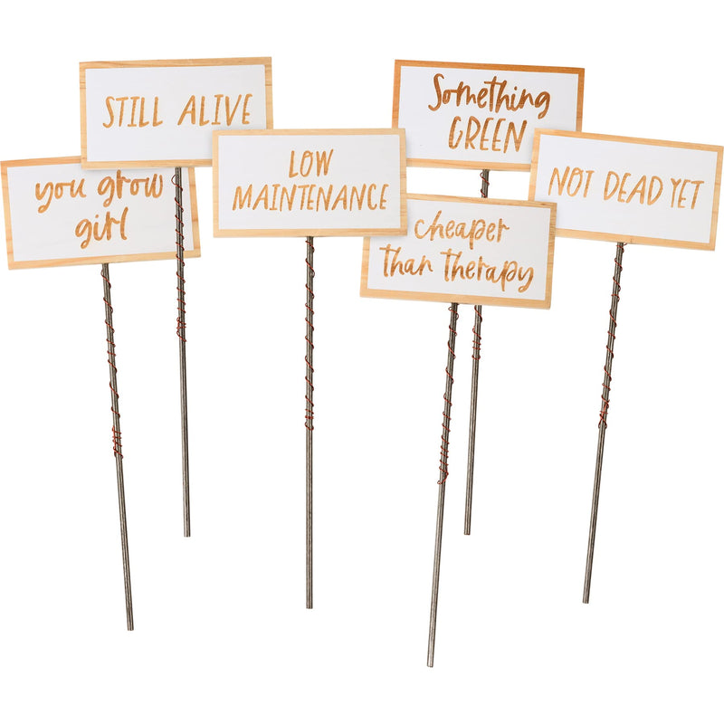 Primitives by Kathy Garden Sign Set, Multicolor, 6 Count