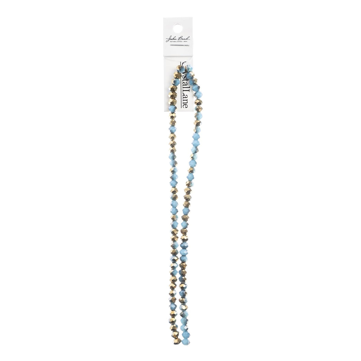 John Bead Craft Bead, 4mm x6mm, Opaque Dark Blue w/Half Gold Iris
