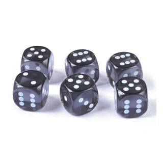 BESCON DICE Game Dice, 14.5MM, Transparent Smoke