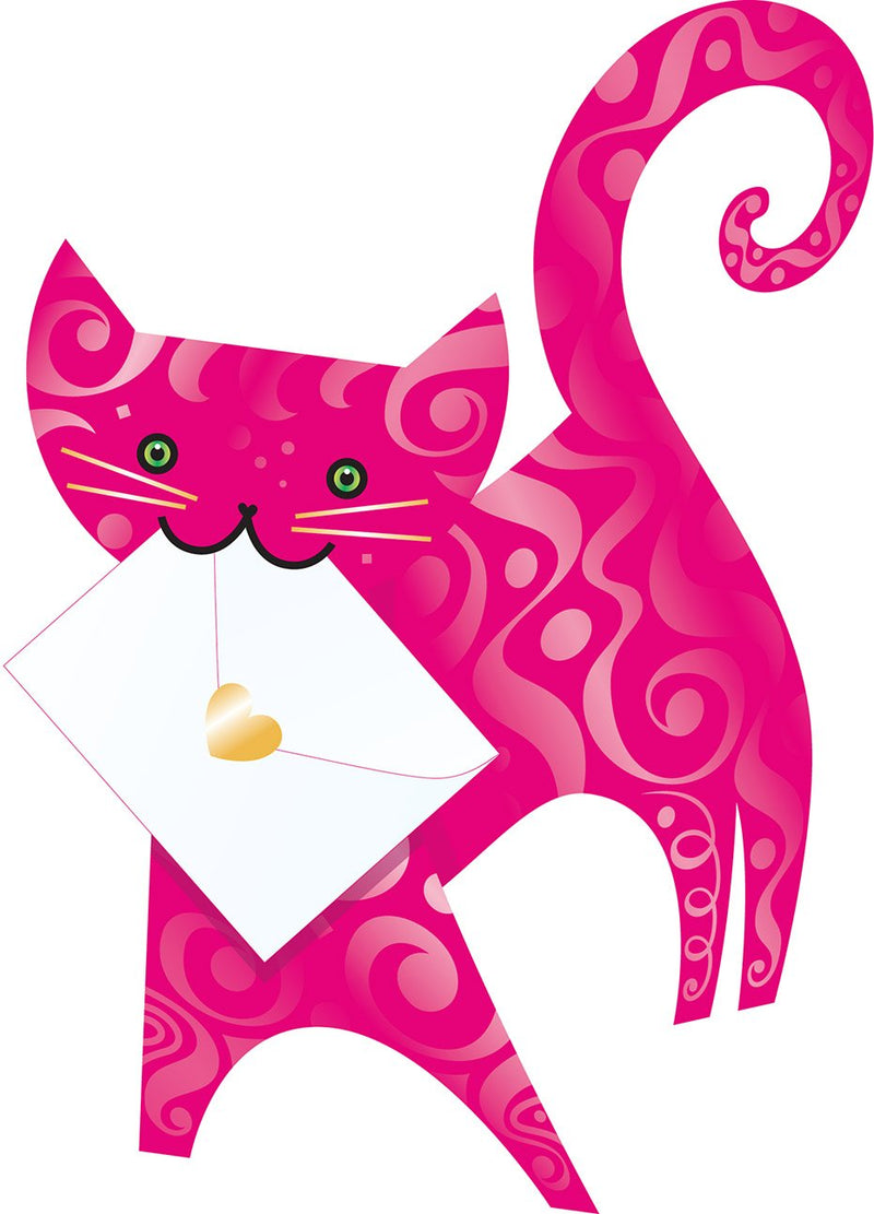 Celebrate the Home Special Delivery Delightful 3-D Animal Card, Ruby Cat