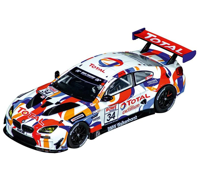 Carrera 27698 BMW M6 GT3 Walkenhorst Motor Sport No.34 1:32 Scale Analog Slot Car Racing Vehicle Evolution Slot Car Race Tracks