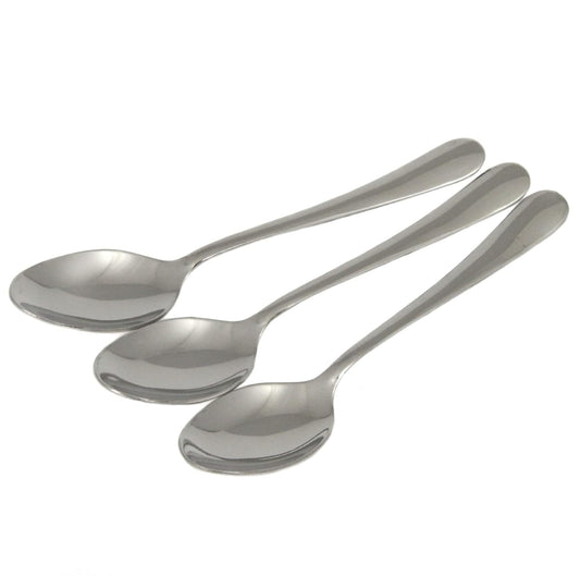 Chef Craft Heavy Duty Teaspoon Set, 6 inch 3-Piece, Stainless Steel