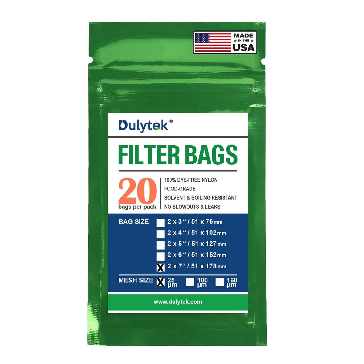 Dulytek Vacuum Cleaner Bag, 25 Microns, White
