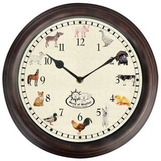 Fallen Fruits Esschert Design World of Weather Farmyard Animal Indoor Wall Clock 12"