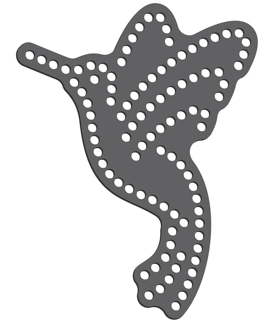 Rhinestone Genie Hummingbird 5" Magnetic Rhinestone Template, Black