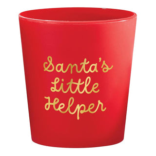 Slant Collections Drinking Cup, 2-Ounce, Santa's Little Helper