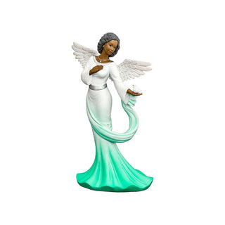 Graceful Angels Sculpture, 11.75", Green