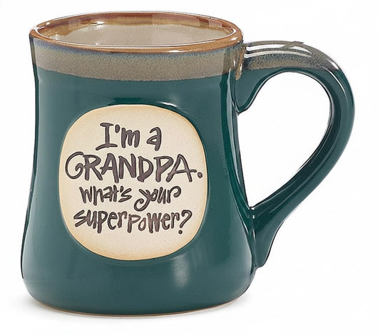 burton + BURTON Im a Grandpa Whats Your Super Power Ceramic Mug