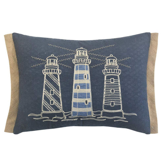 Comfy Hour 18 x 13 Inch Nautical Pillow, Lighthouse Throw Pillow