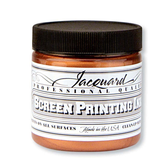 Jacquard Professional Screen Print Ink, Water-Soluable, 4oz Jar, Copper (123)