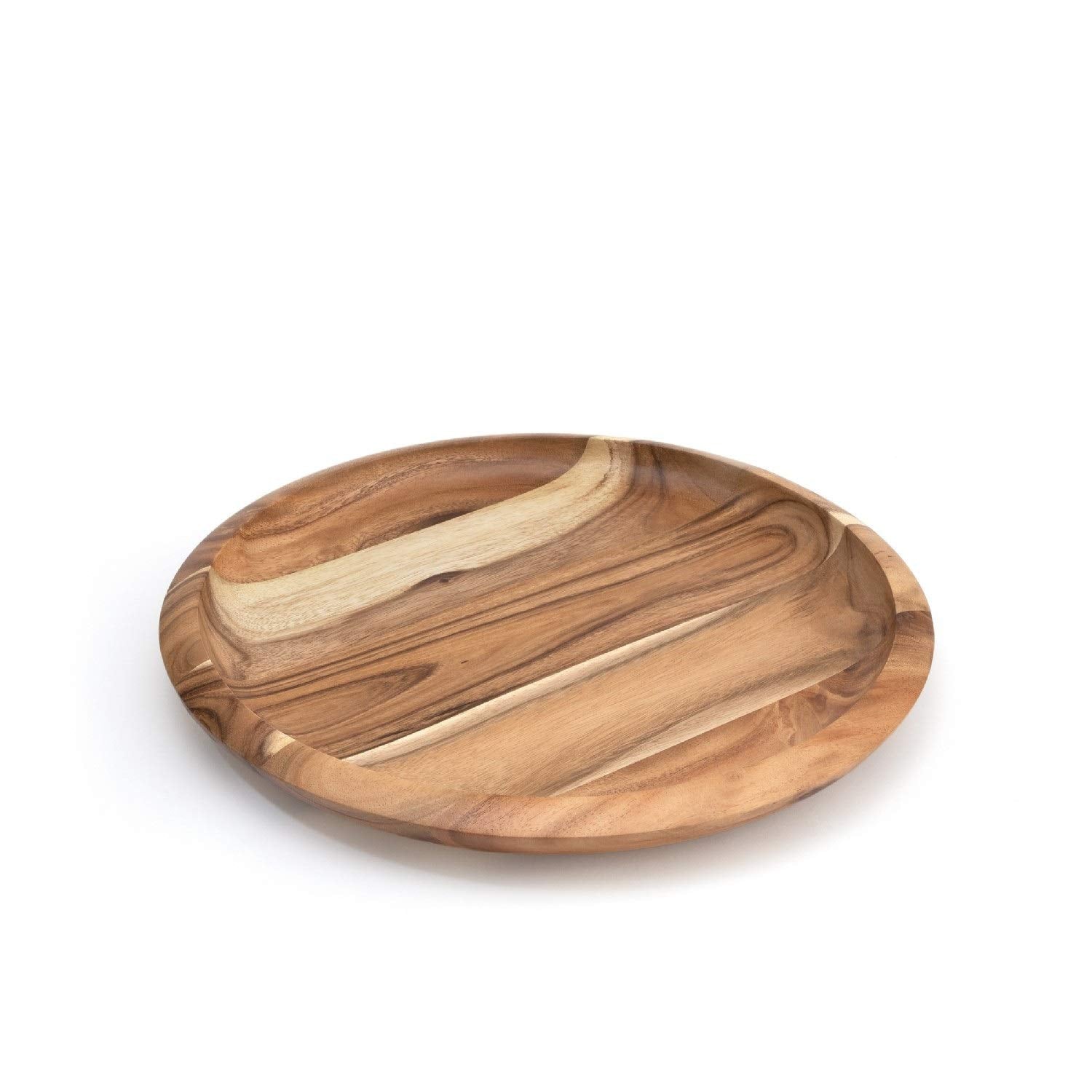 Lipper International 1281 Acacia Grand Centerpiece Platter, Color and Pattern of Natural Acacia Wood