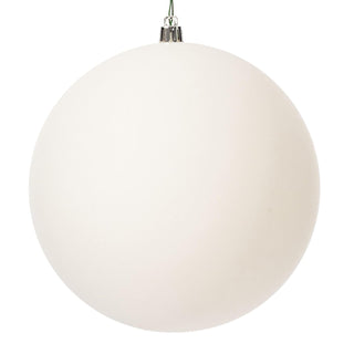 Vickerman 6" White 4-Finish Ball Ornament Assortment, 4 per Box