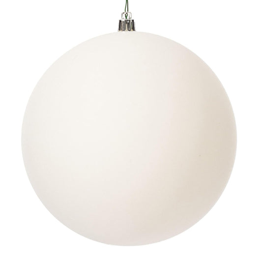 Vickerman 6" White 4-Finish Ball Ornament Assortment, 4 per Box