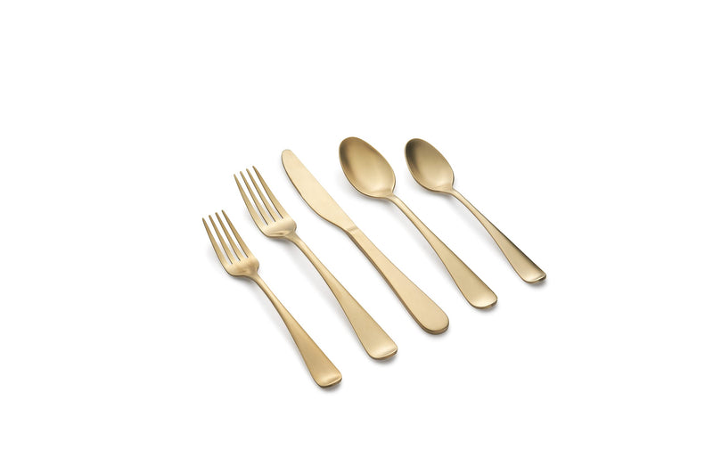 Cambridge Silversmiths Rhiannon Champagne Satin 20-Piece Flatware Set, Service for 4