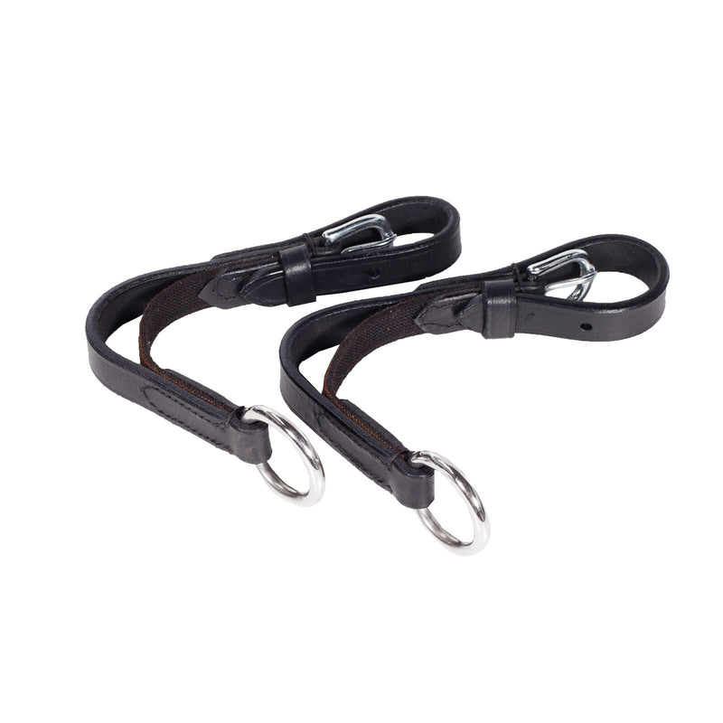 HORZE Soft Elastic Horse Rein-Aid Inserts | Rein Extensions to Improve Horseback Riding Contact - Black - One Size