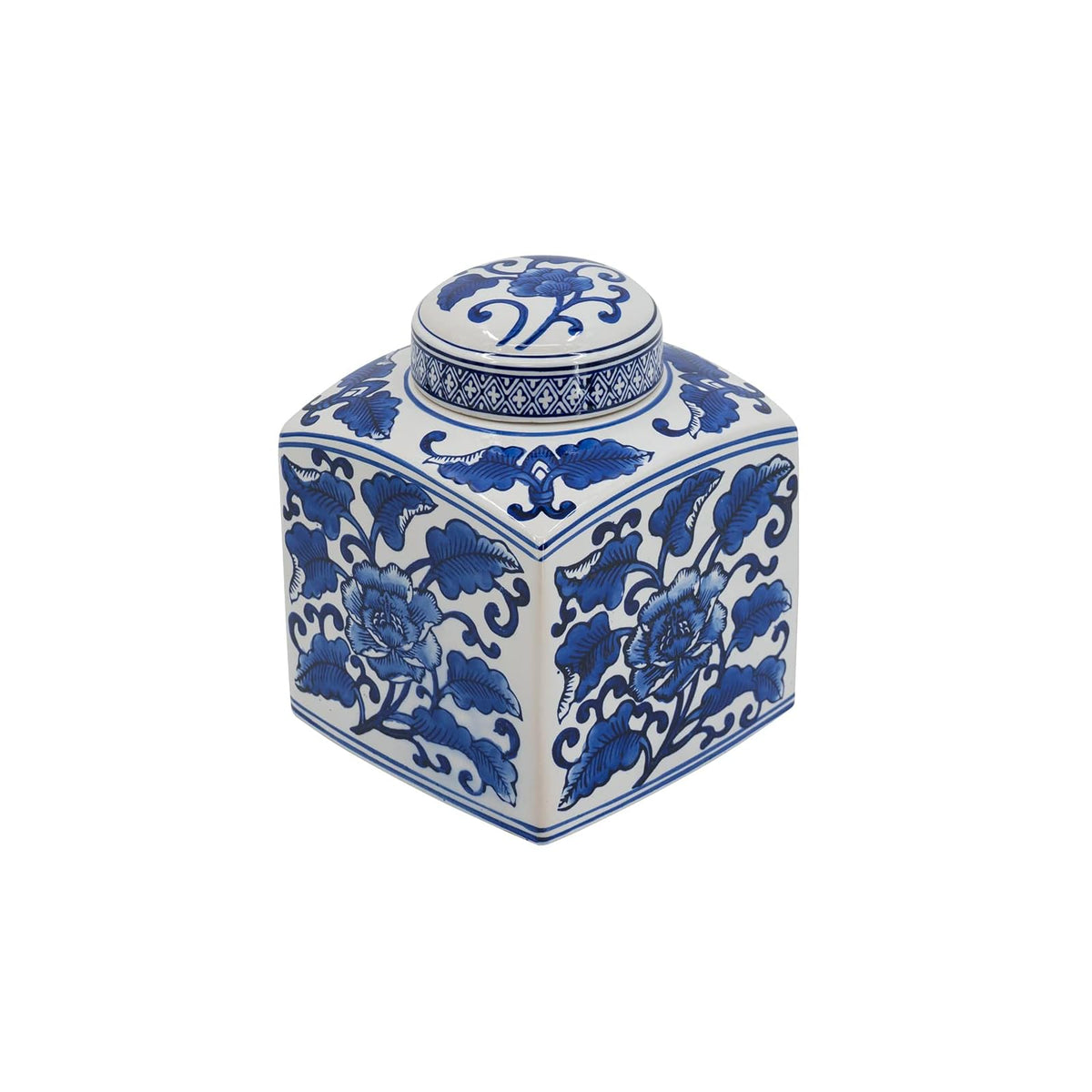 A & B Home Jar, 5" x 5" x 8", Blue