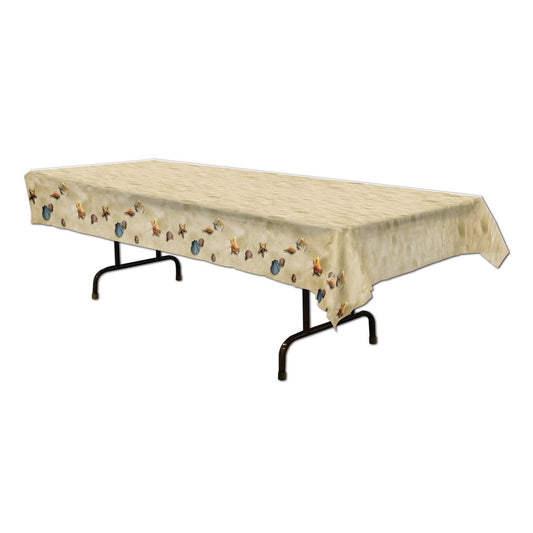 Beistle Beach Table Cover, 54-Inch by 108-Inch, 54" x 108", Multicolored
