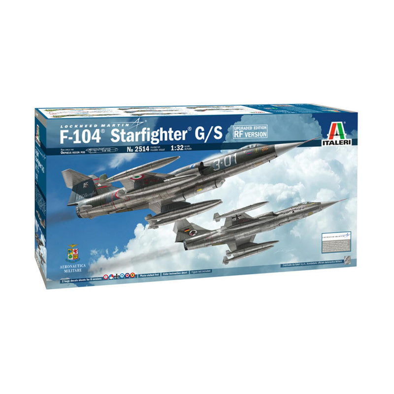 Italeri ITA2514 1:32 F-104G F-104S Starfighter Upgraded RF Version [Model Building KIT]
