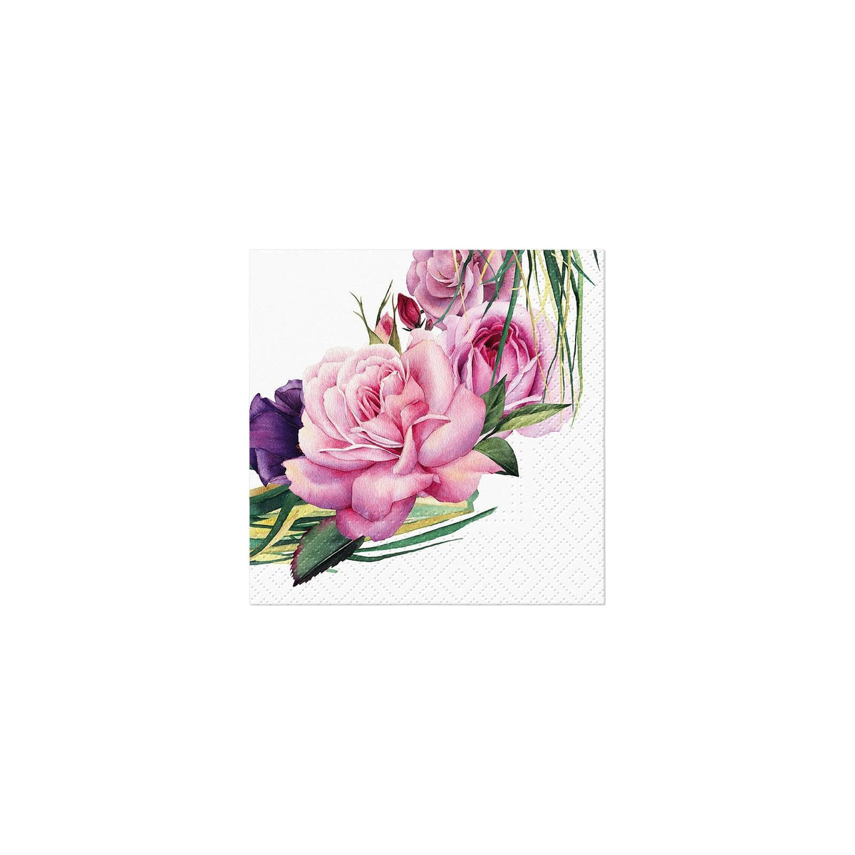 Abbott Collection Disposable Napkin, Pink/Green