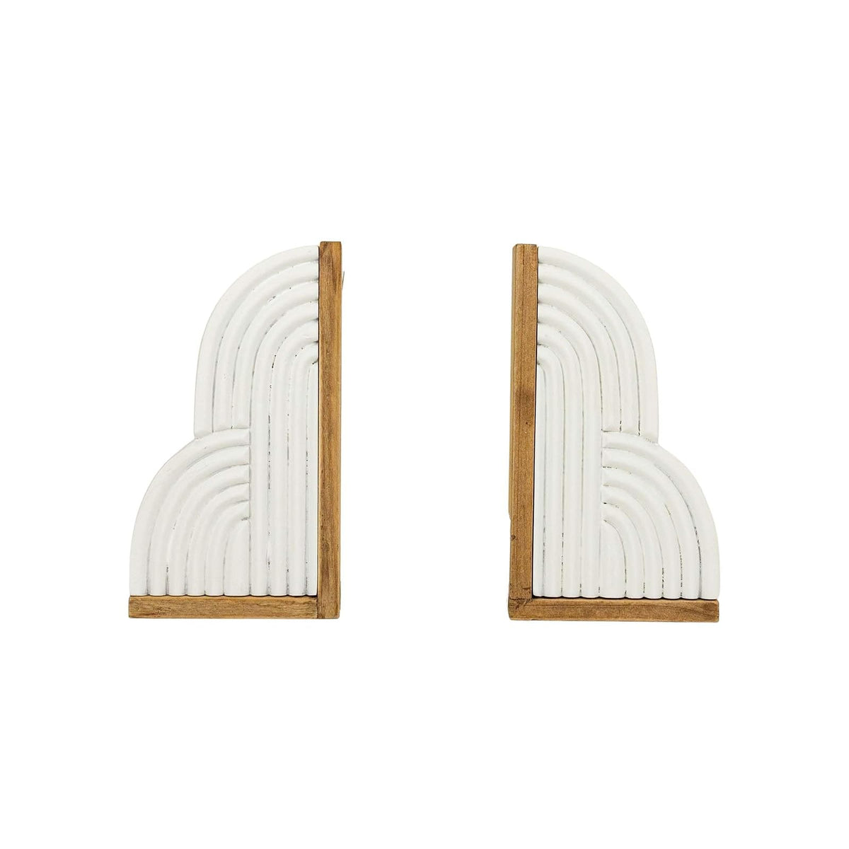 Foreside Home and Garden Bookend, White