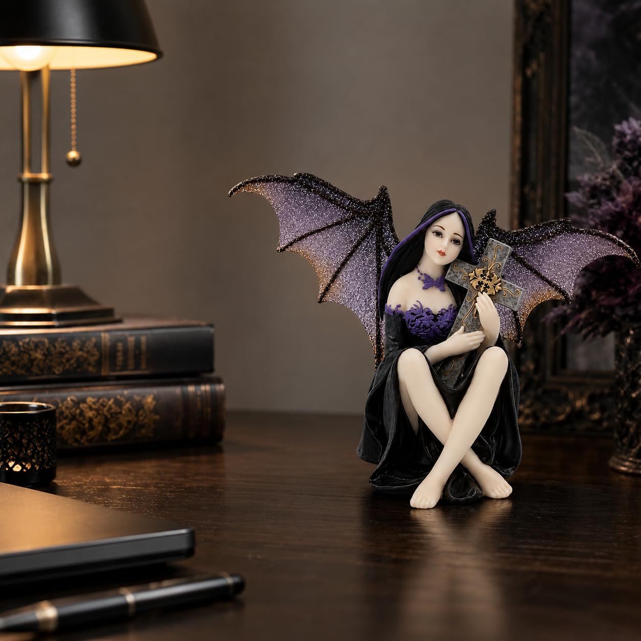 Comfy Hour 4.1 Inch Witch Figurine, Dark Fairy Decor, 1 Unit