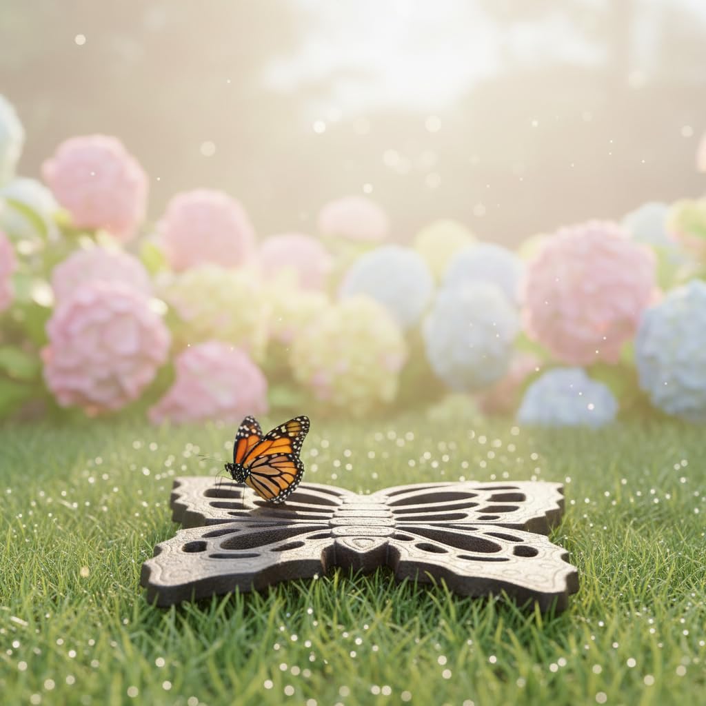 Comfy Hour Cast Iron Garden Stepping Stone - Butterfly