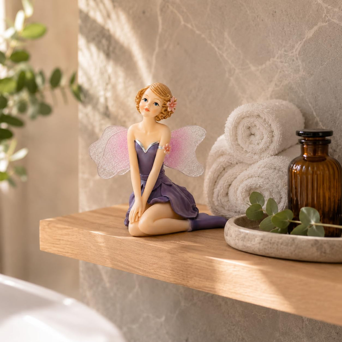 Comfy Hour Figurine, Lavender, Whimsical