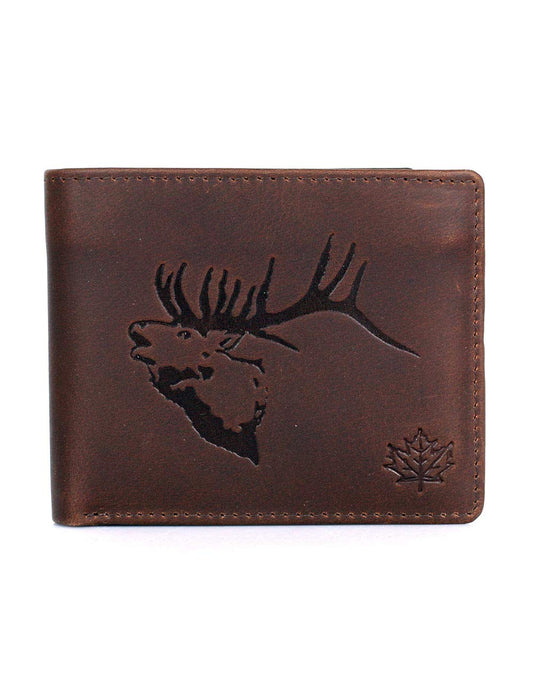 JYS Enterprise Karla Hanson Men's RFID Blocking Leather Wallet (Brown Elk)