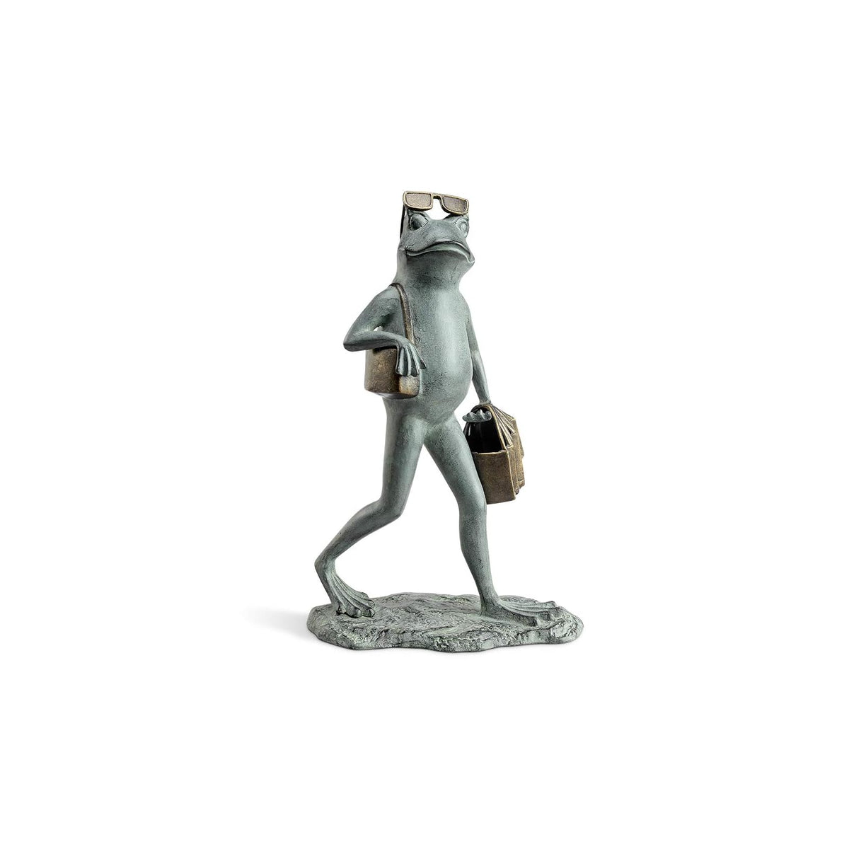 SPI Sculpture, 22"H 14.5"W 8.5"D, Bronze and Verdigris